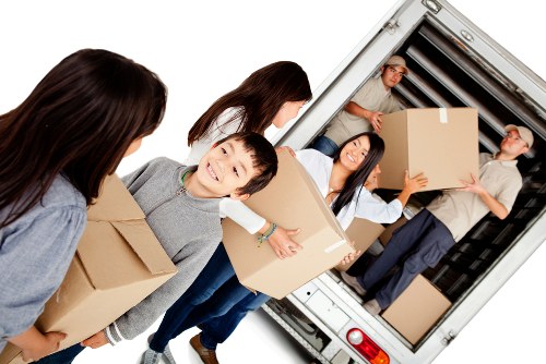 Professional movers handling office relocation