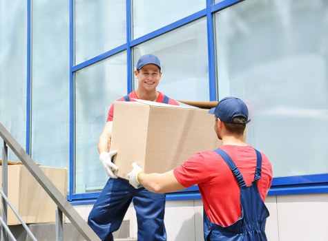 Customer reviewing removal service
