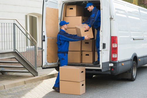 Man with a van assisting with furniture transportation