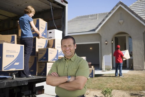 Customer reviewing moving services pricing